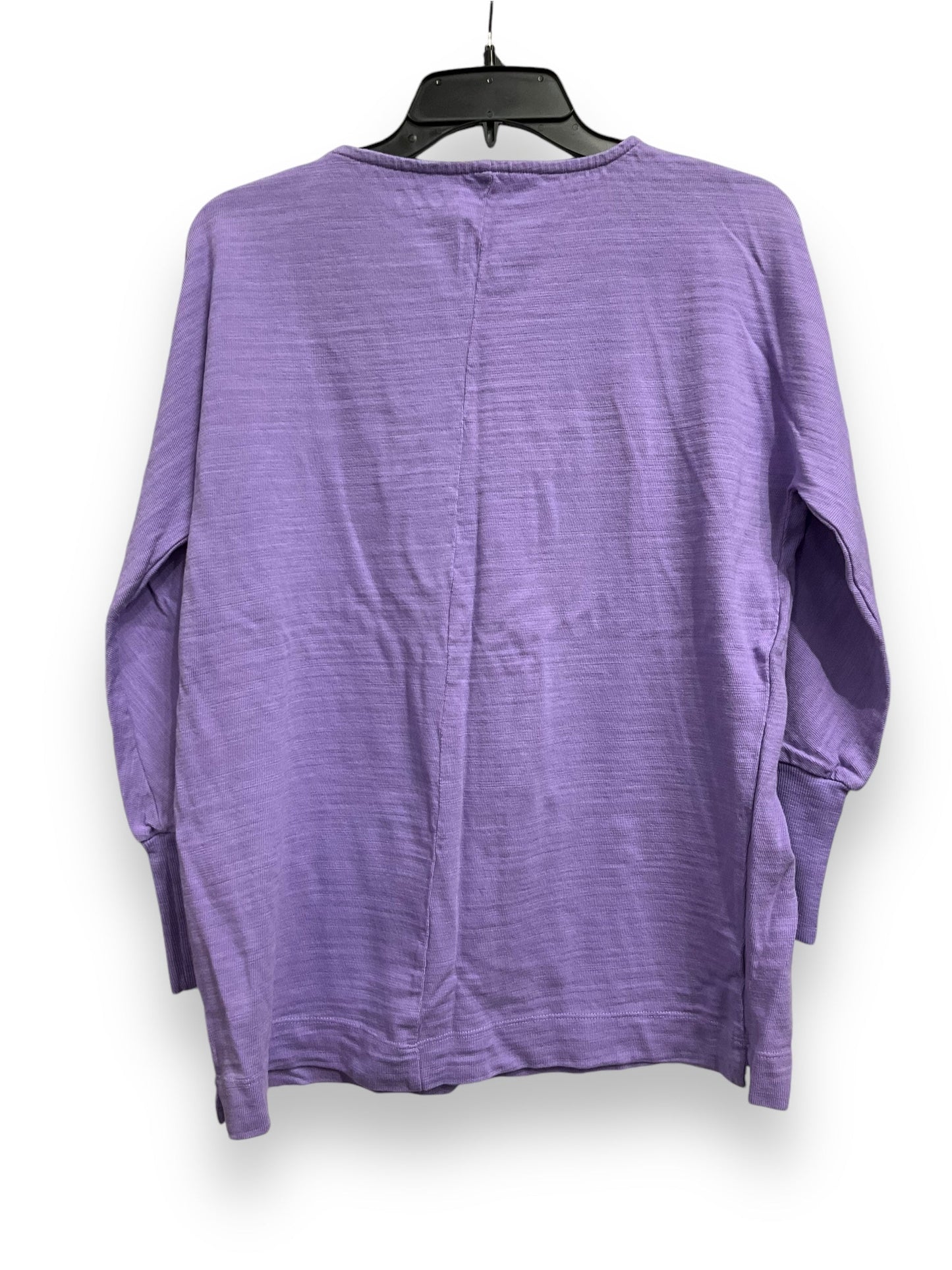 Top Long Sleeve Basic By Loft In Purple, Size: S