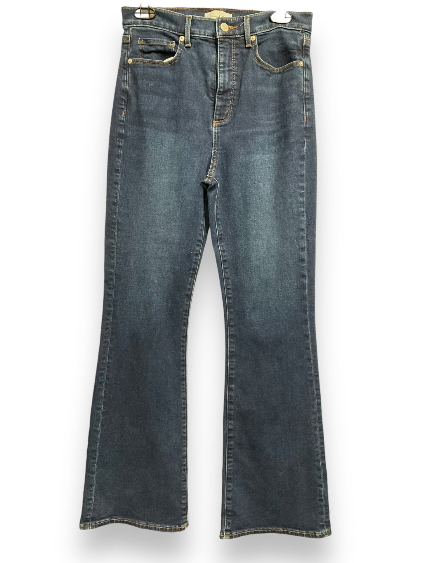 Jeans Flared By Loft In Blue Denim, Size: 4