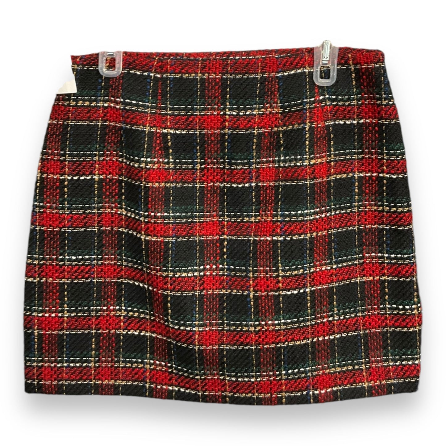 Skirt Mini & Short By Loft In Plaid Pattern, Size: M