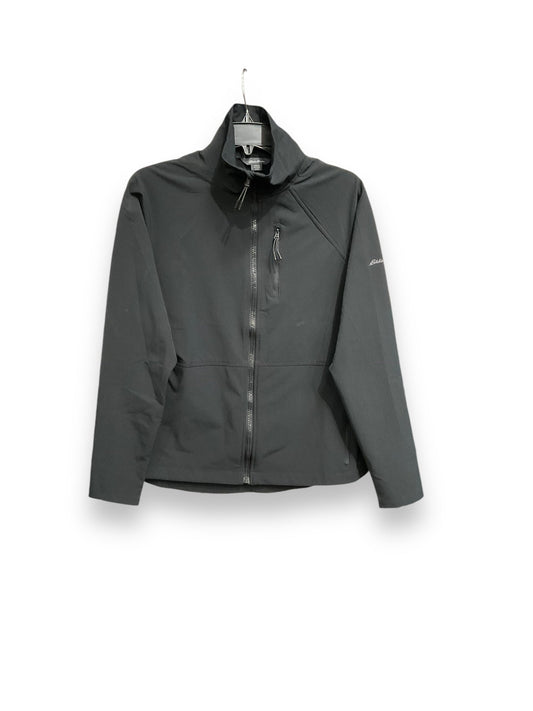 Jacket Windbreaker By Eddie Bauer In Black, Size: S