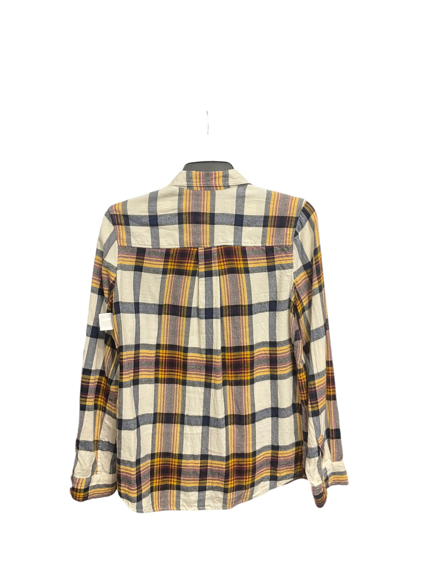 Top Long Sleeve By Express In Plaid Pattern, Size: Xs