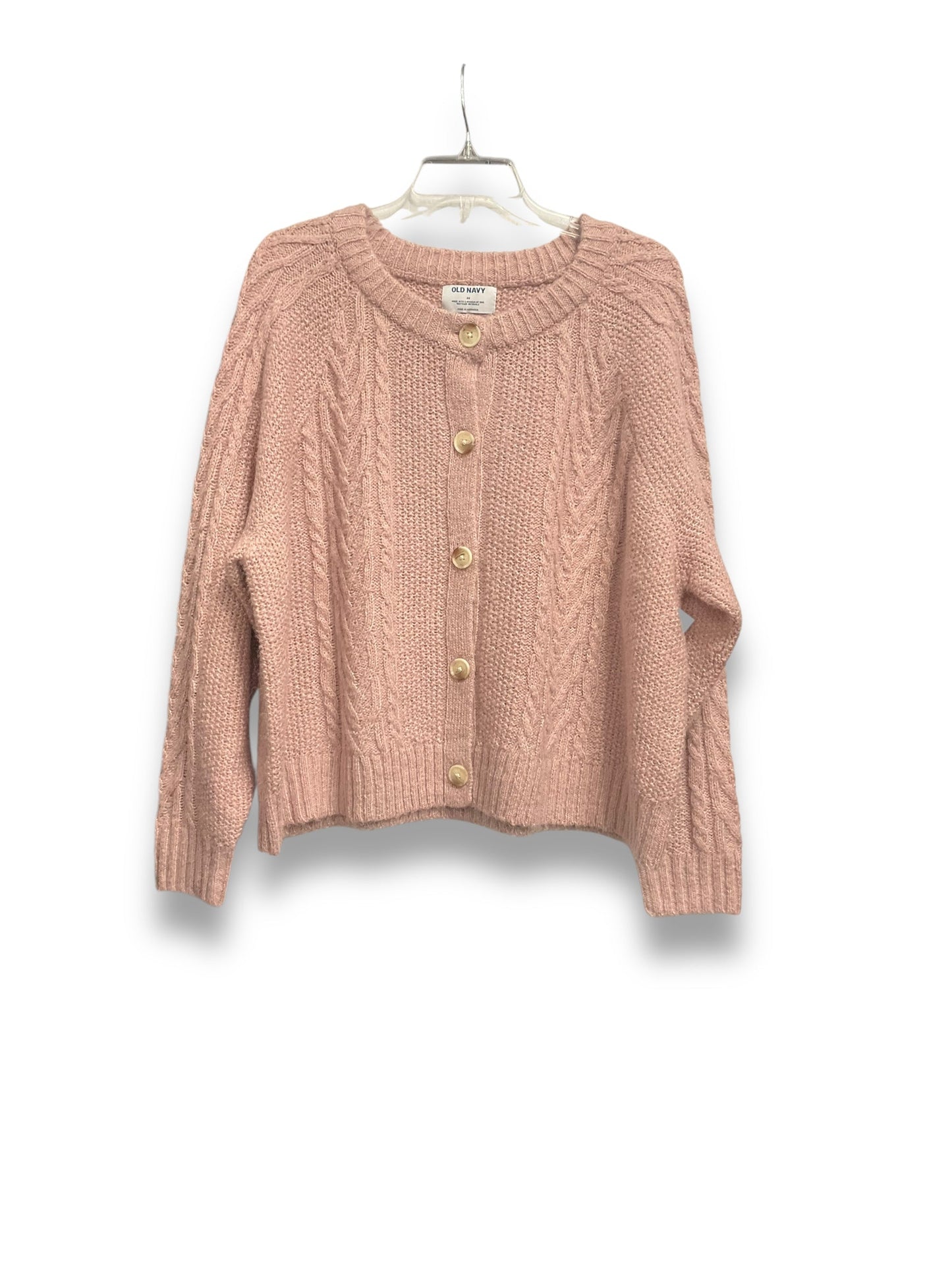 Sweater Cardigan By Old Navy In Pink, Size: 2x