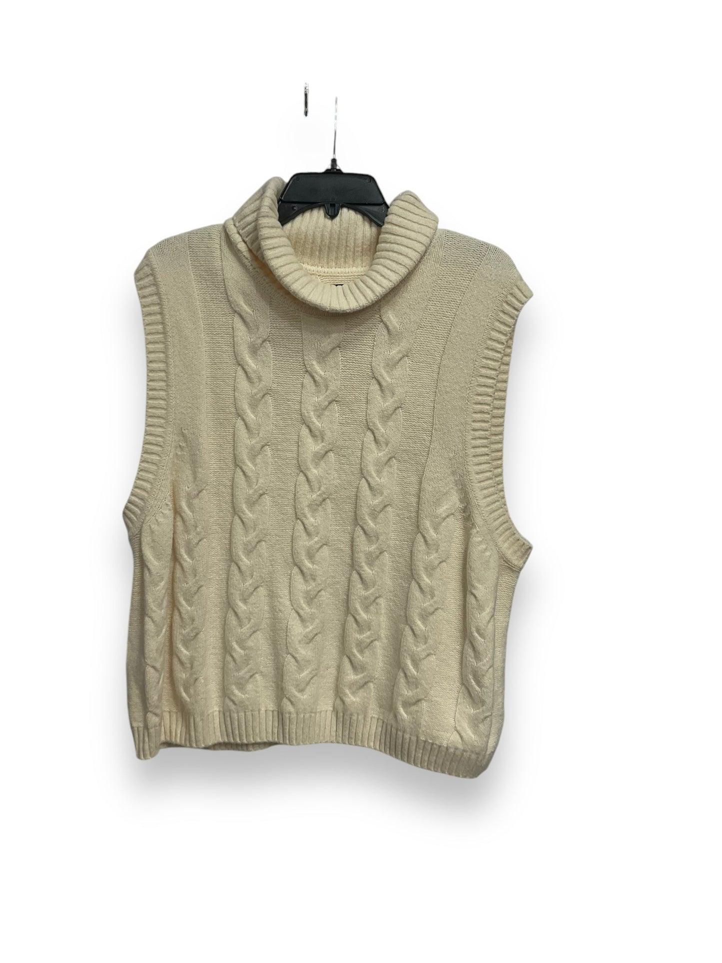 Vest Sweater By Gap In Cream, Size: Xxl