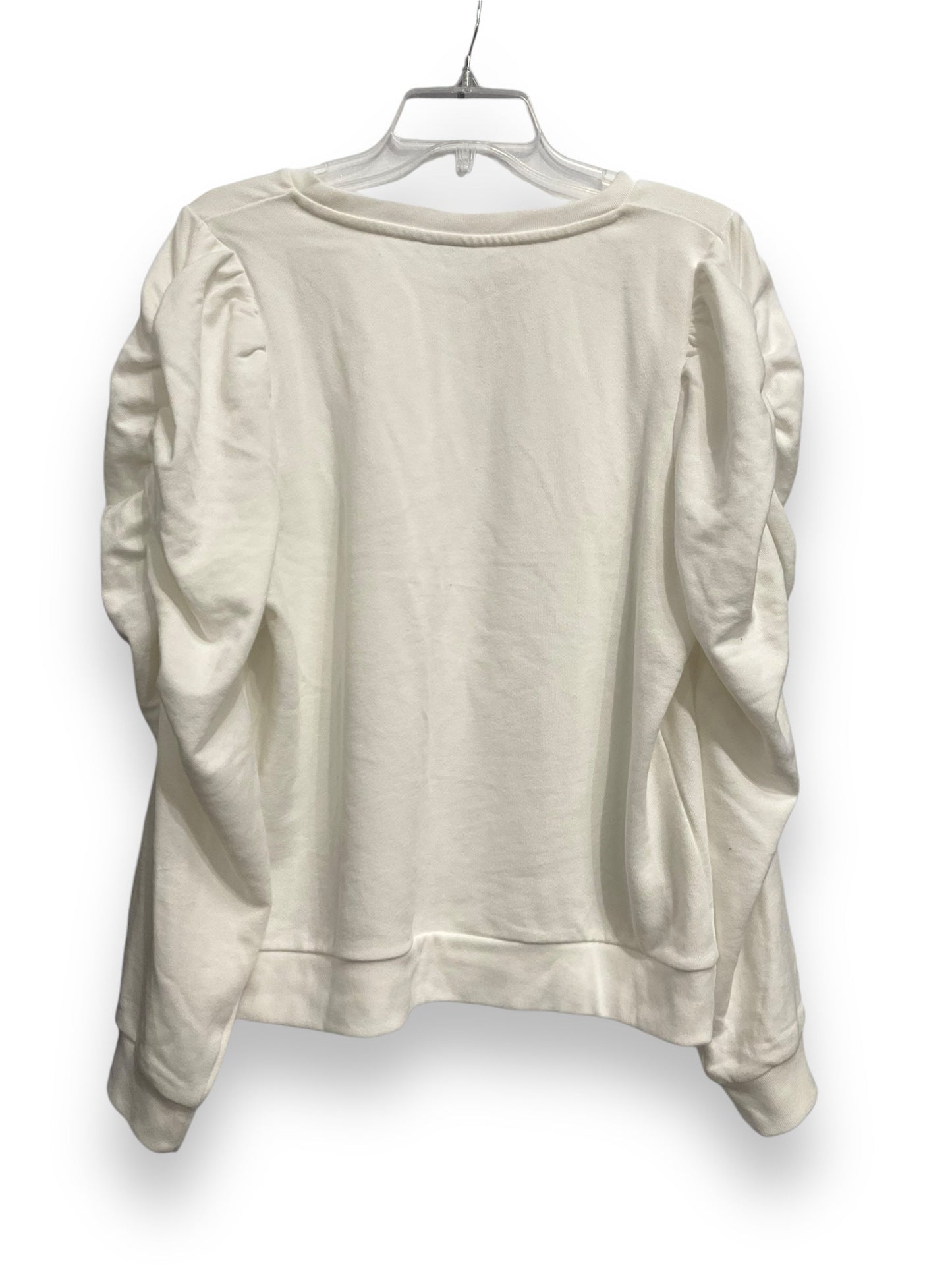 Top Long Sleeve Basic By Gap In White, Size: L