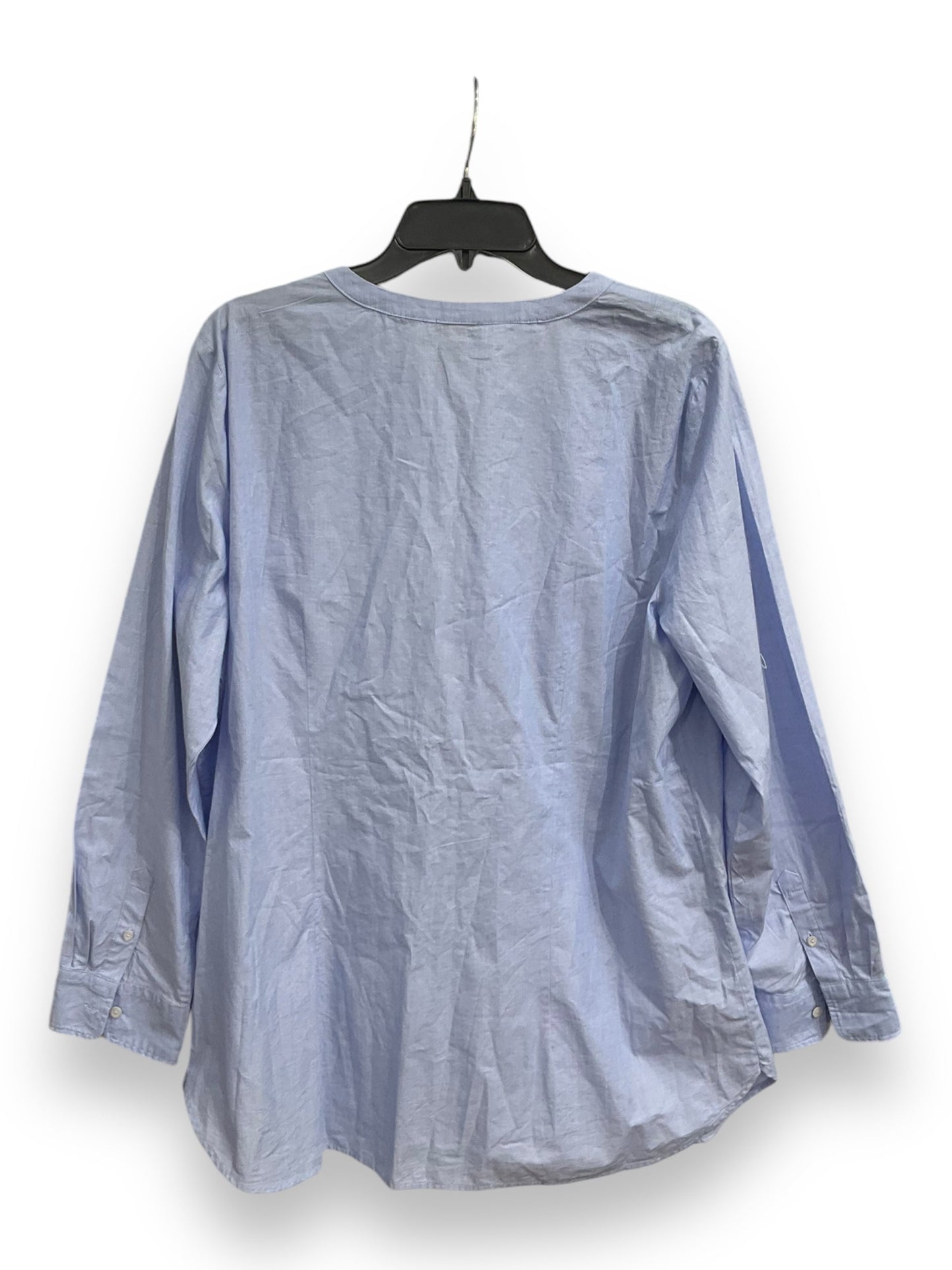 Blouse Long Sleeve By Talbots In Blue, Size: Xl