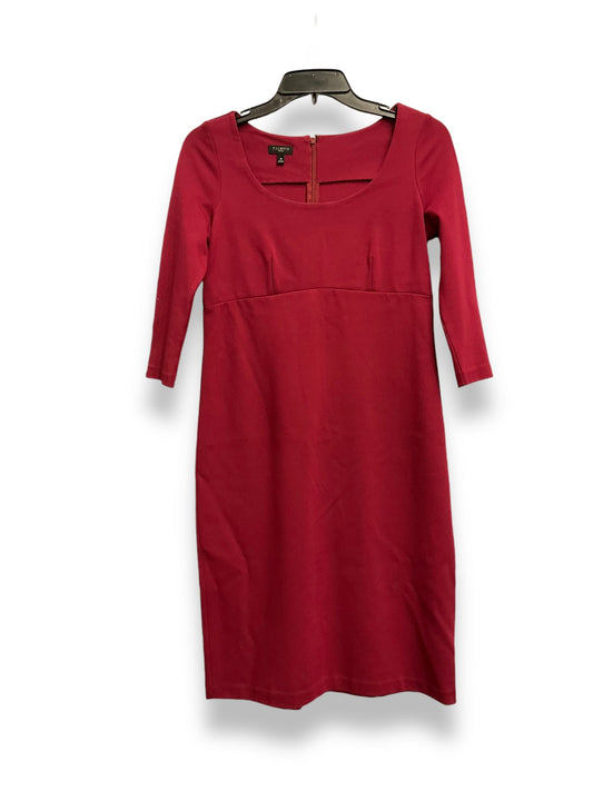 Dress Casual Midi By Talbots In Red, Size: Sp