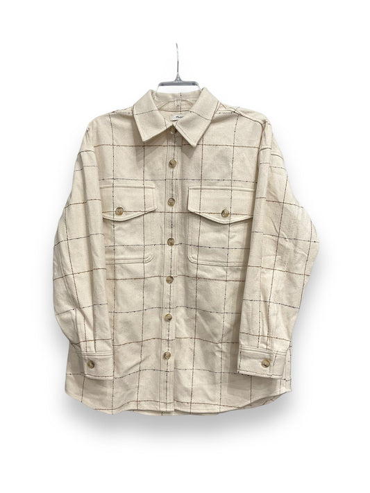 Jacket Shirt By Madewell In Cream, Size: S