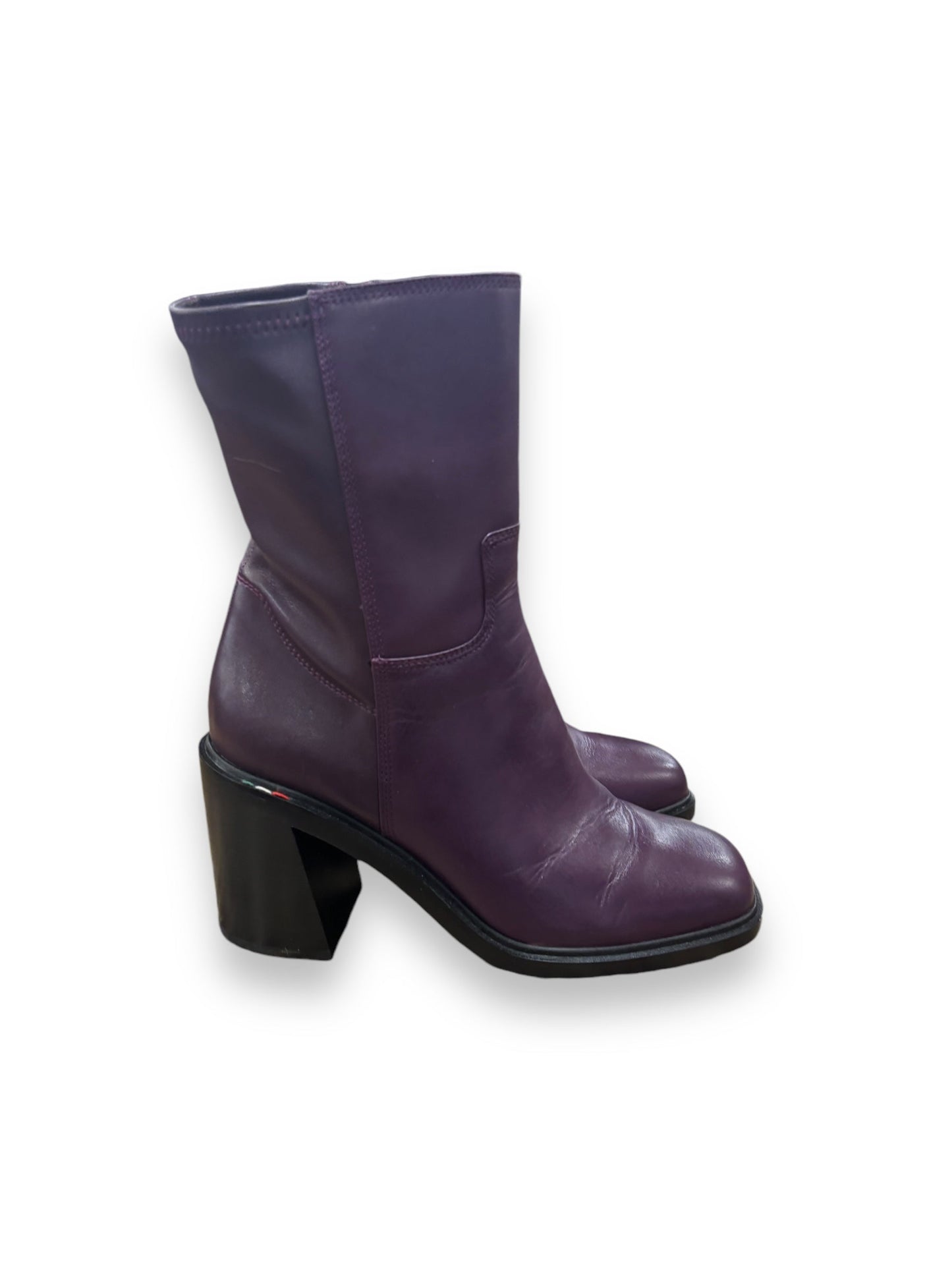 Boots Ankle Heels By Franco Sarto In Purple, Size: 8