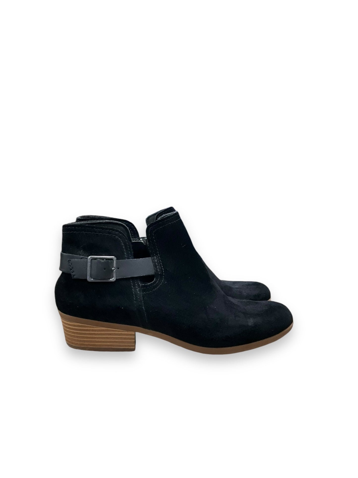 Boots Ankle Heels By Clarks In Black, Size: 10