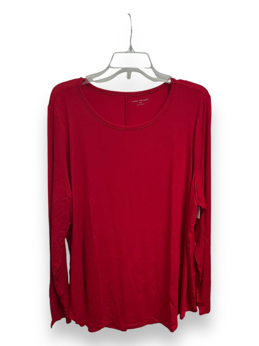 Top Long Sleeve Basic By Lane Bryant In Red, Size: 2x