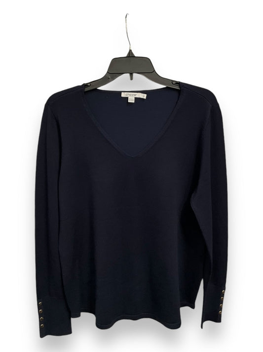 Top Long Sleeve By Chicos In Blue, Size: M