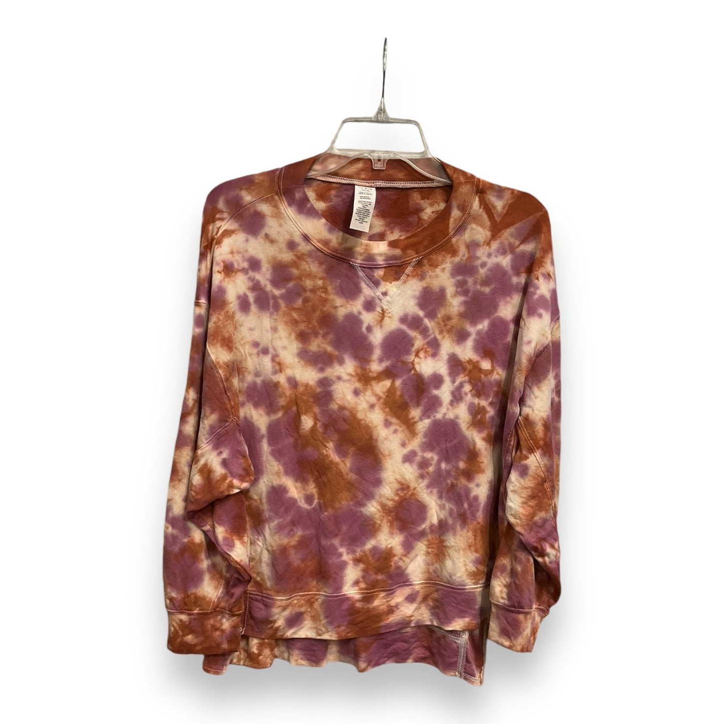 Athletic Top Long Sleeve Collar By Joy Lab In Tie Dye Print, Size: S