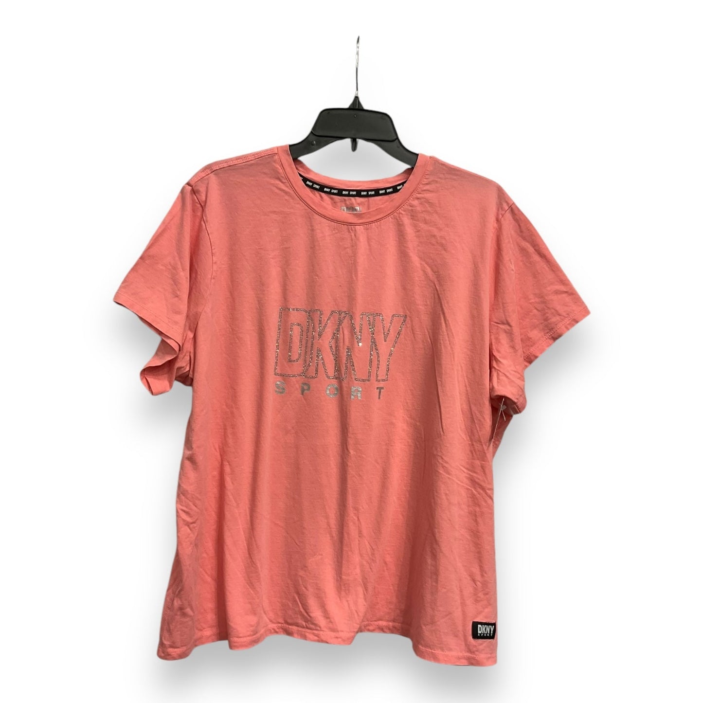 Athletic Top Short Sleeve By Dkny In Pink, Size: 2x