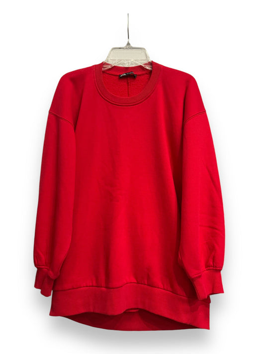 Sweatshirt Crewneck By Zara In Red, Size: S