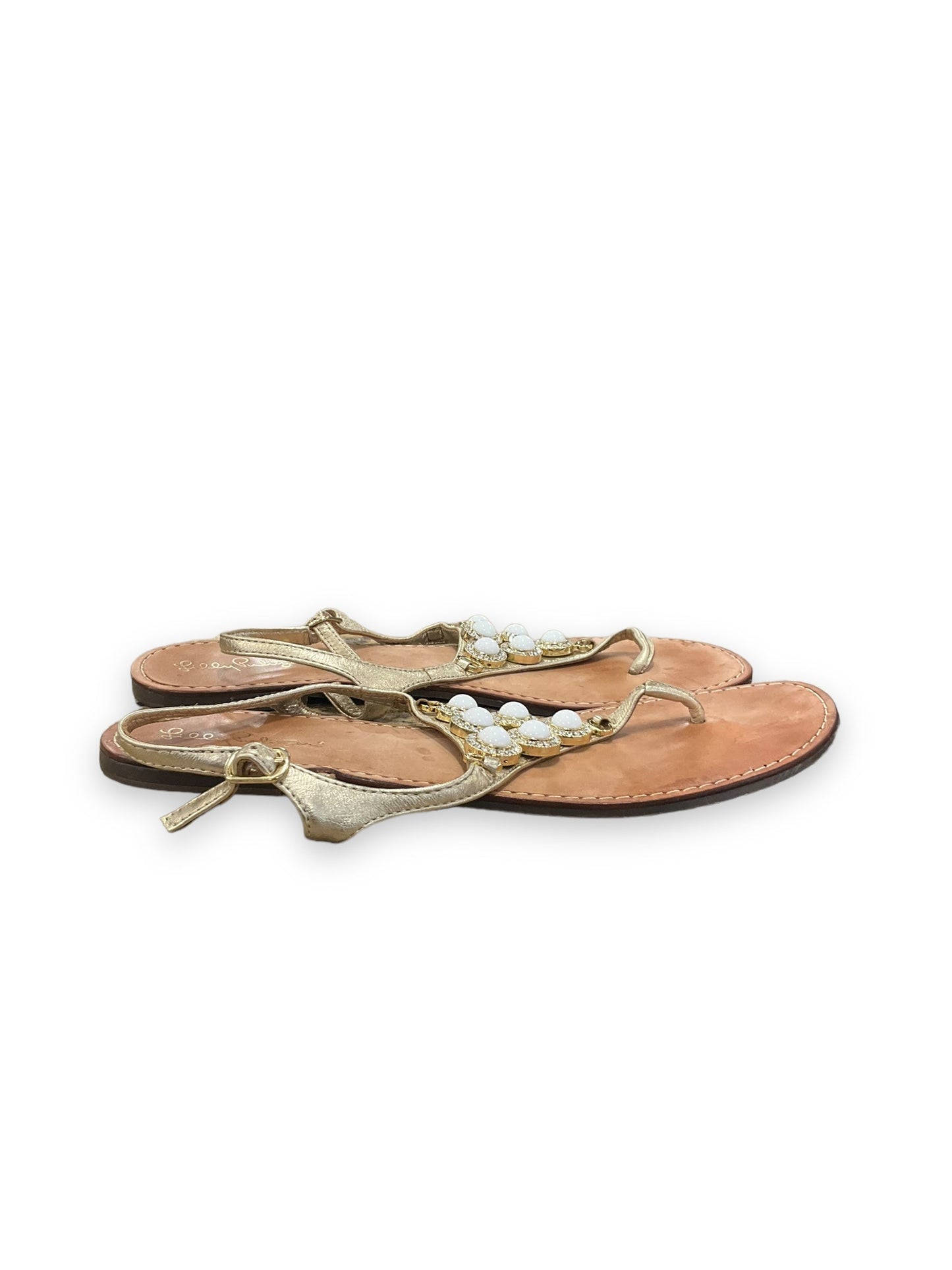 Tan Sandals Flats Lilly Pulitzer, Size 10