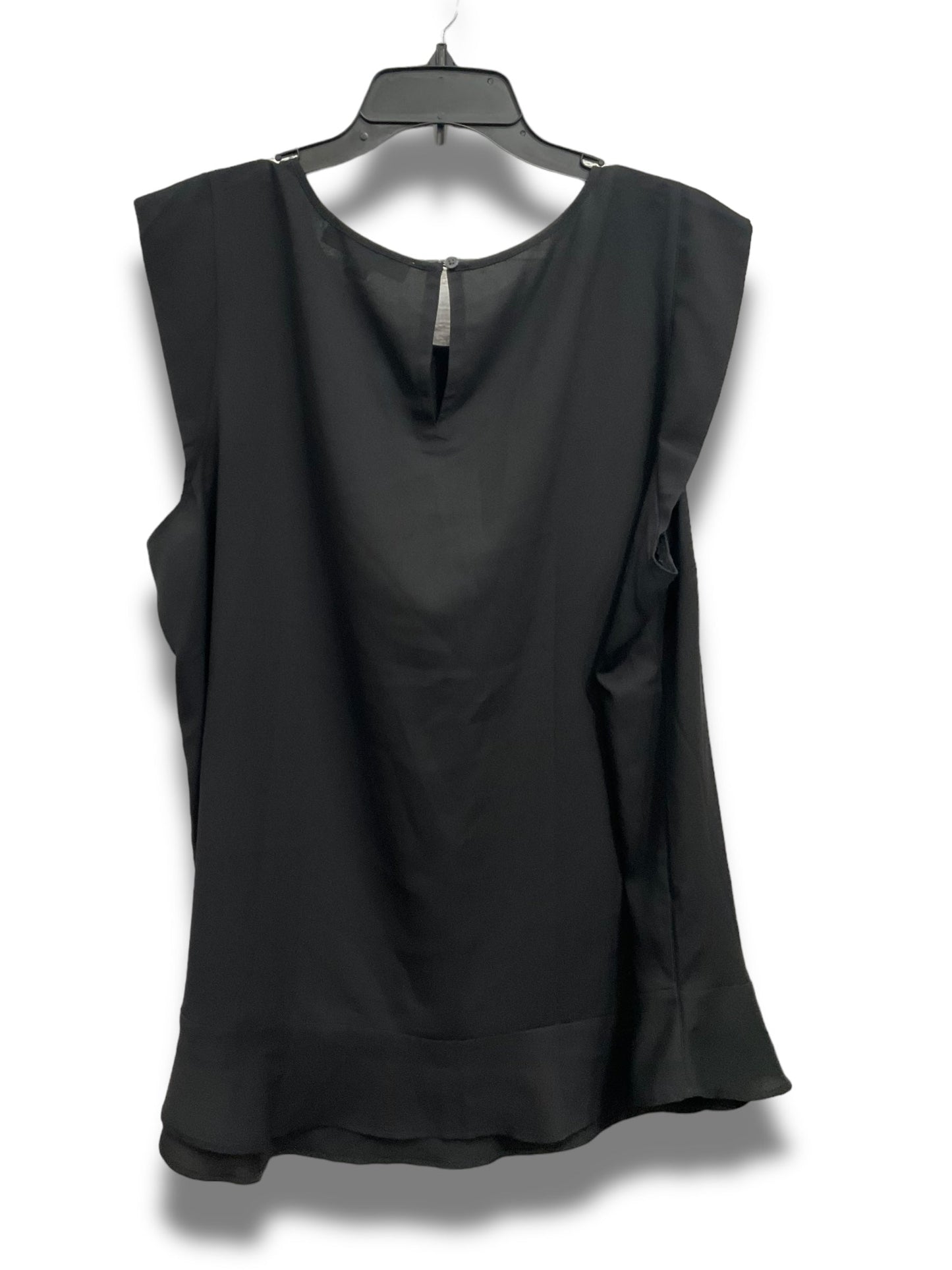 Top Sleeveless By Loft In Black, Size: 1x