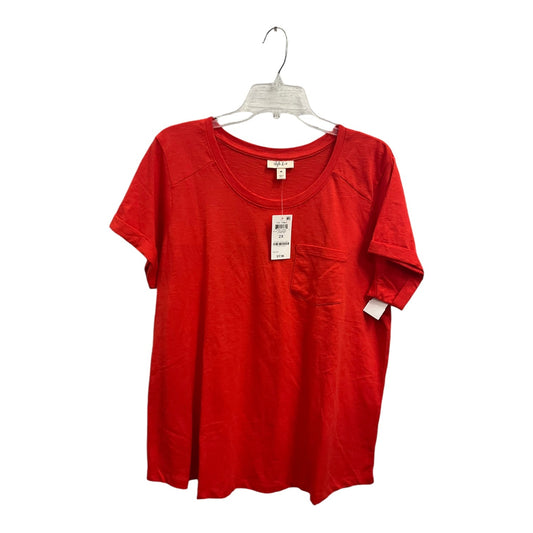 Top Short Sleeve Basic By Style And Company In Orange, Size: 2x