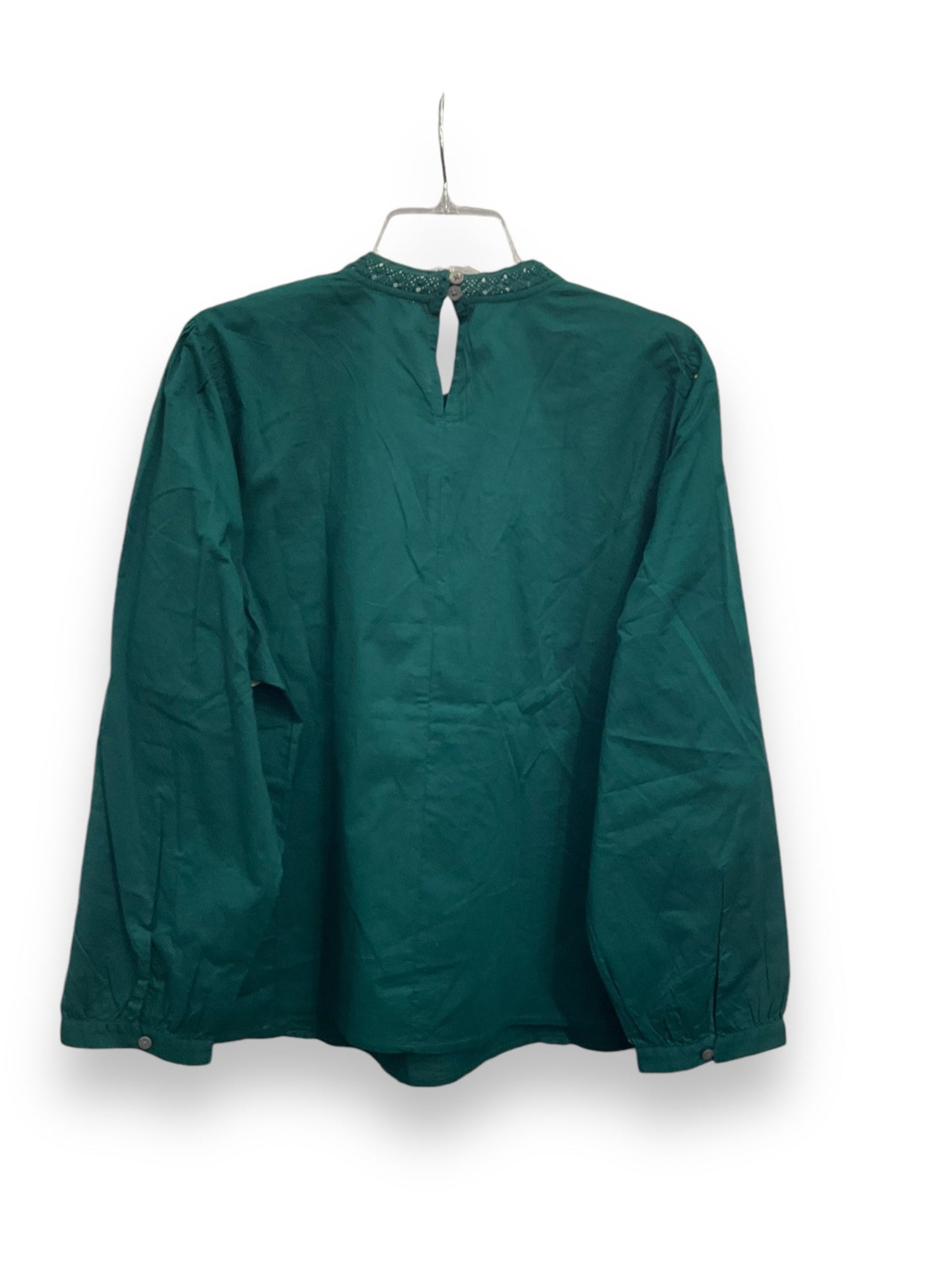 Top Long Sleeve By J. Crew In Green, Size: 2x