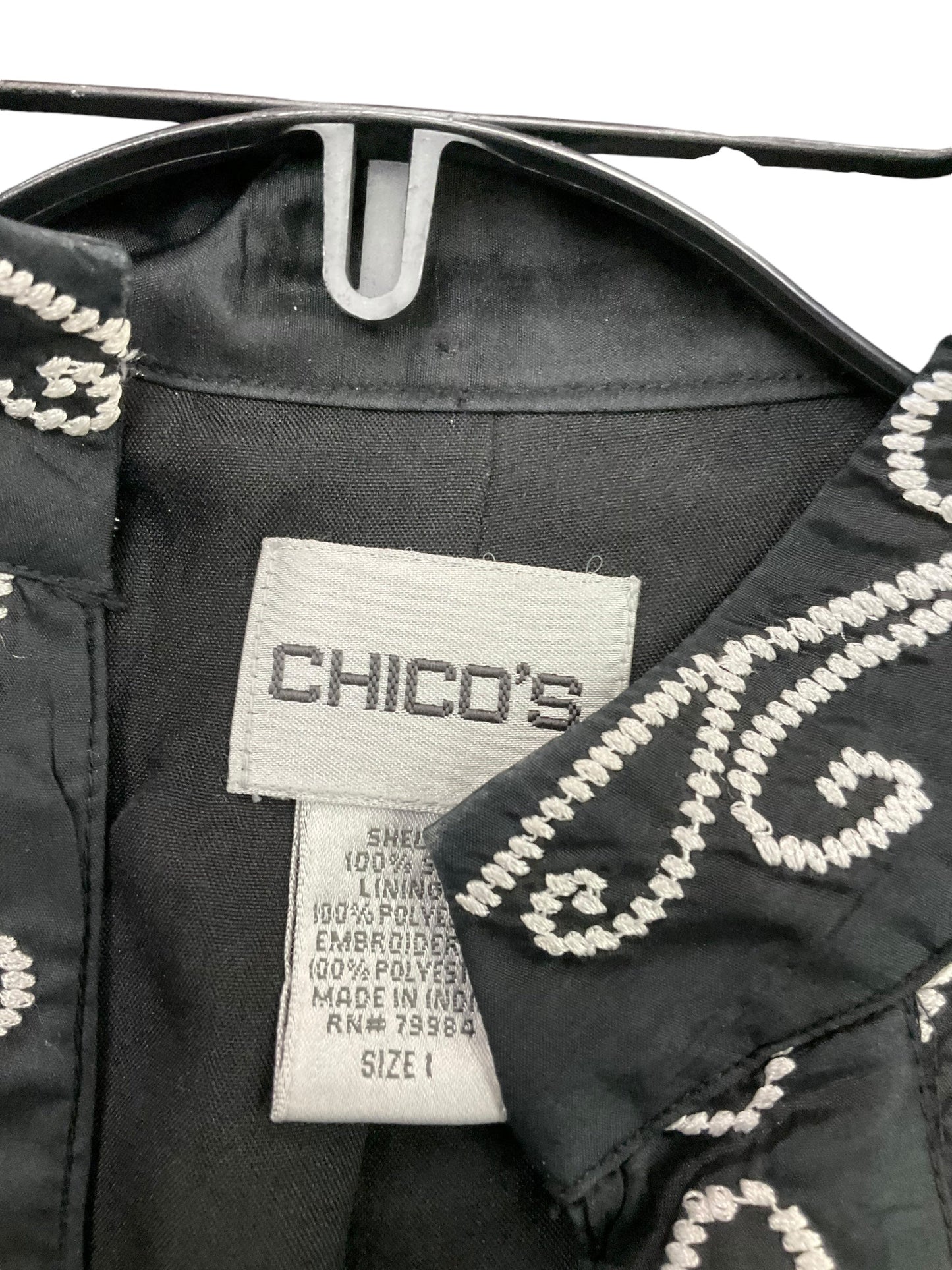 Jacket Other By Chicos In Black & White, Size: M