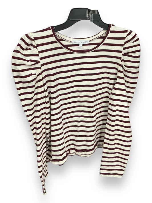 Top Long Sleeve Designer By Rebecca Minkoff In Striped Pattern, Size: L