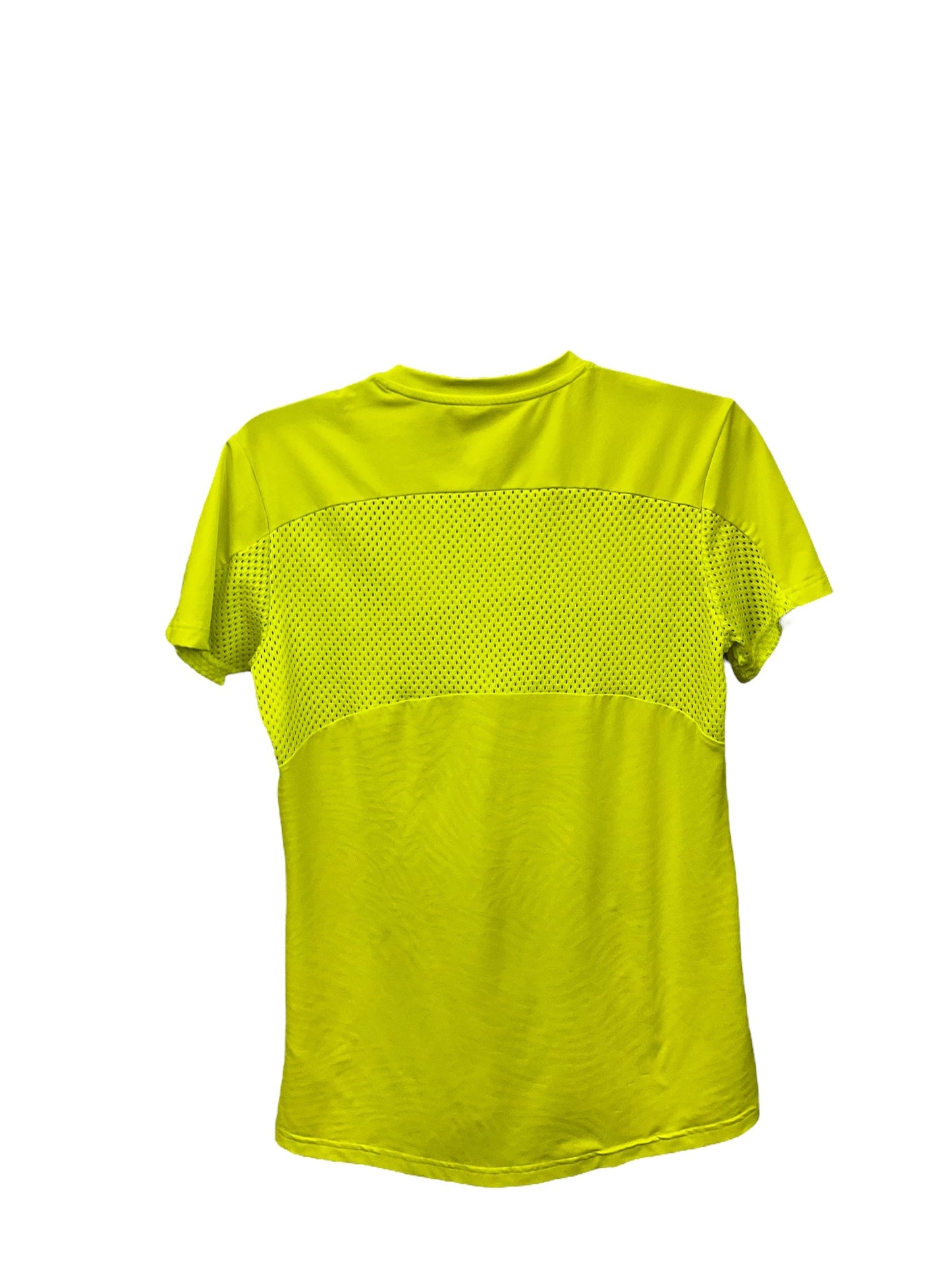 Athletic Top Short Sleeve By Adidas In Yellow, Size: S