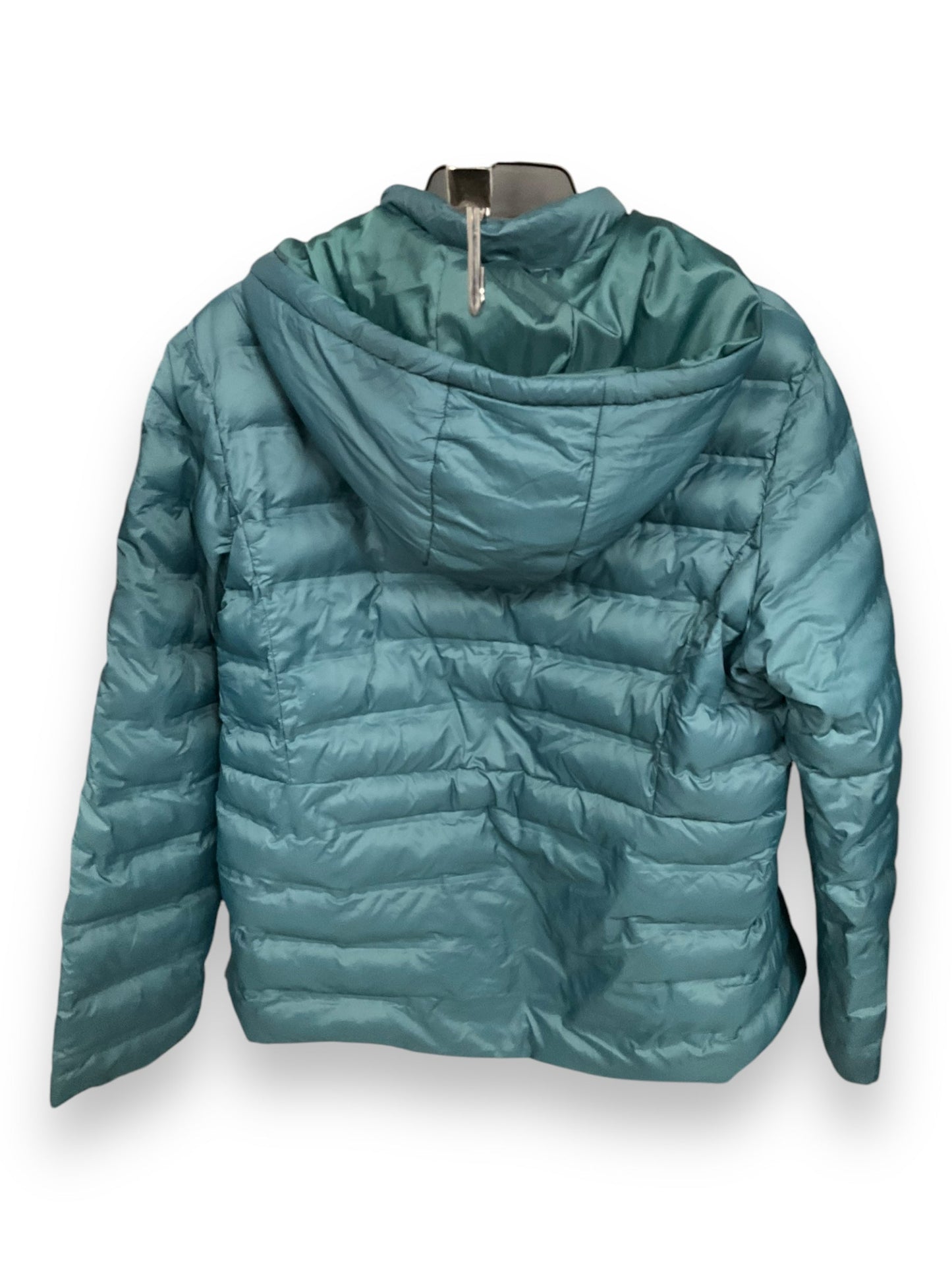 Coat Puffer & Quilted By Time And Tru In Aqua, Size: L