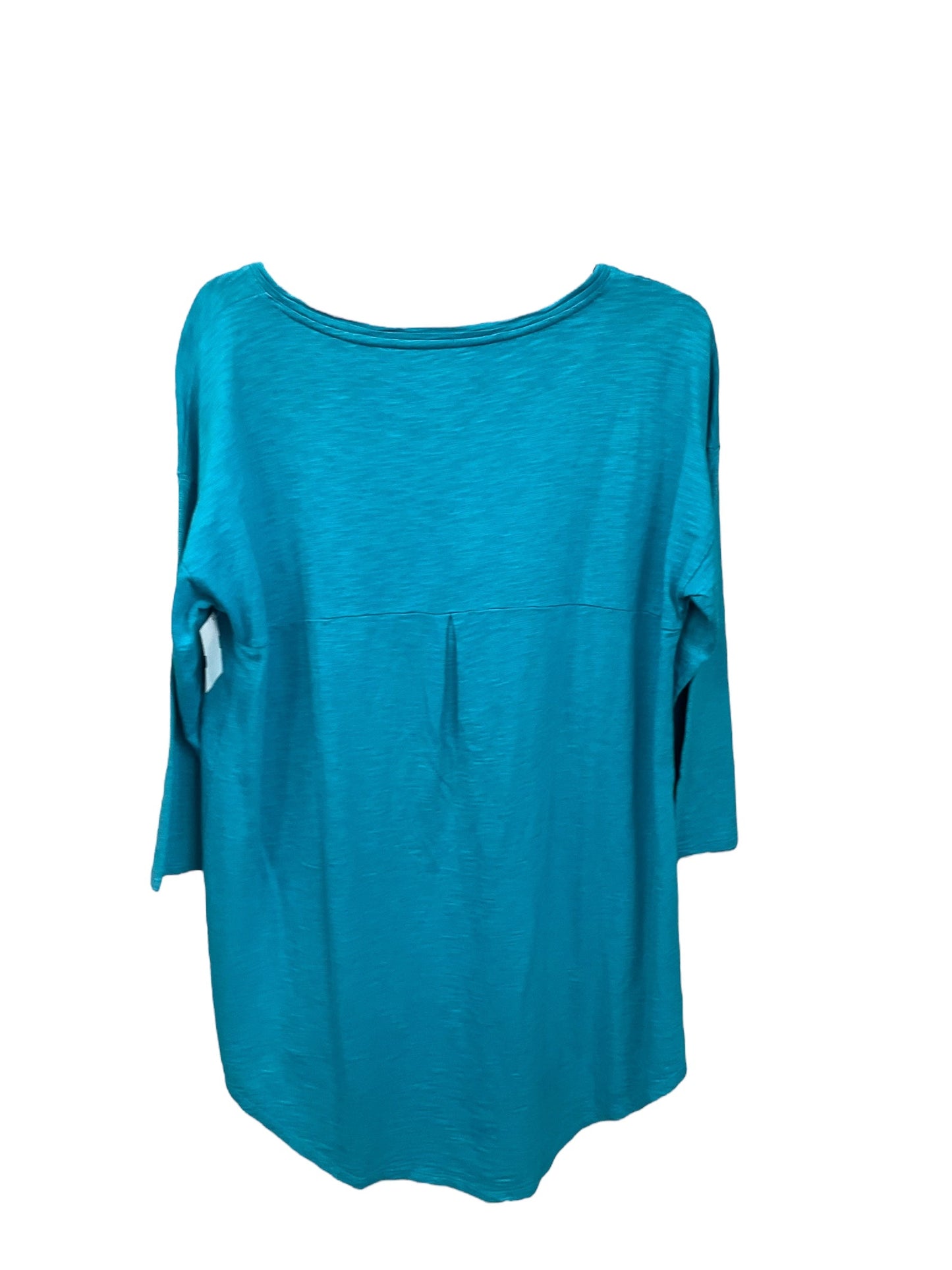 Top 3/4 Sleeve By Chicos In Aqua, Size: M