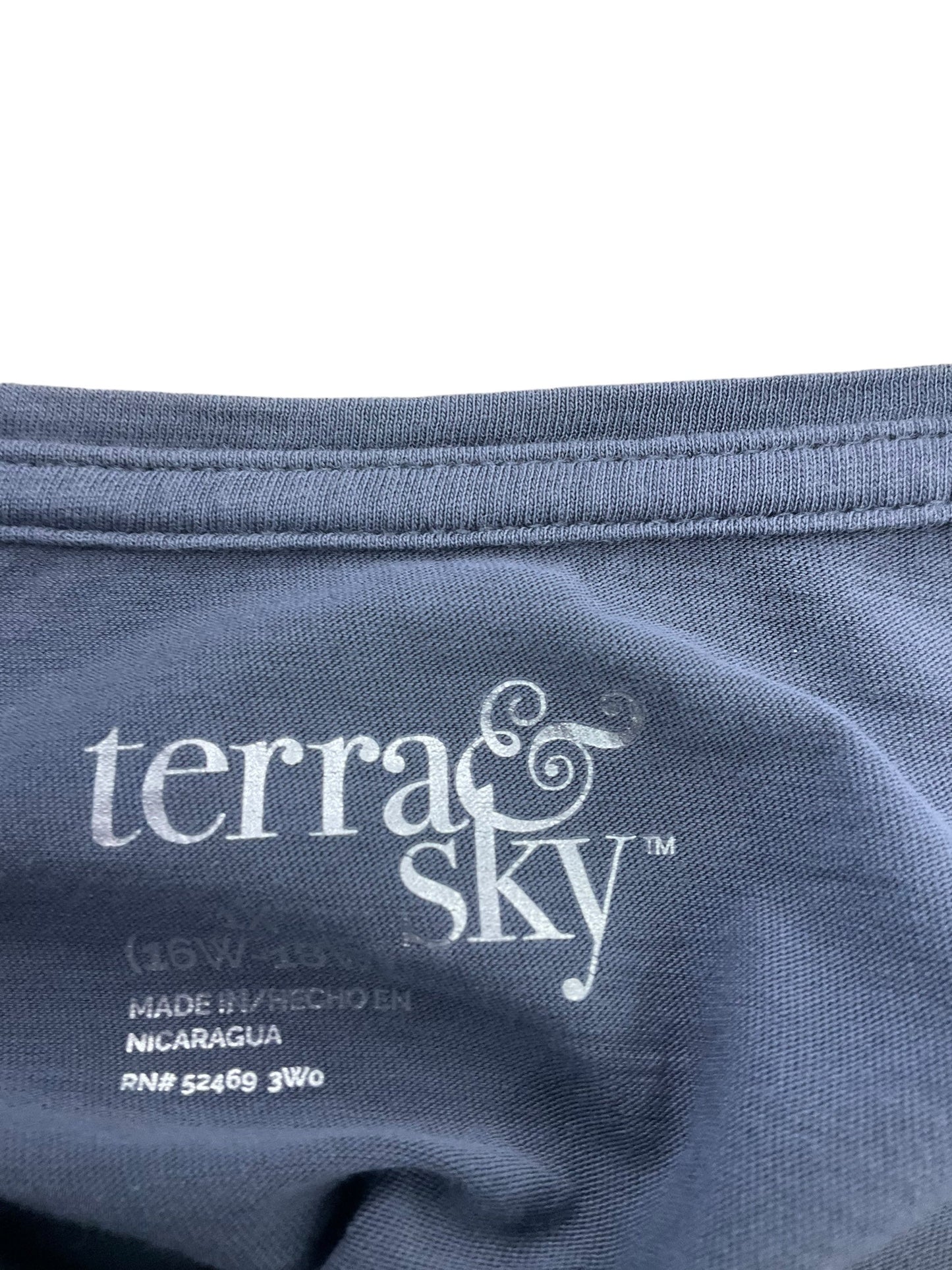 Top Short Sleeve Basic By Terra & Sky In Grey, Size: Xl