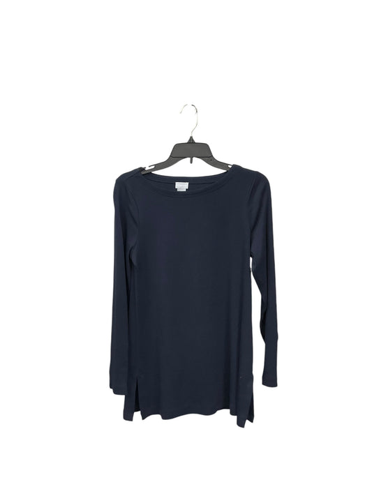 Top Long Sleeve By Chicos In Navy, Size: S