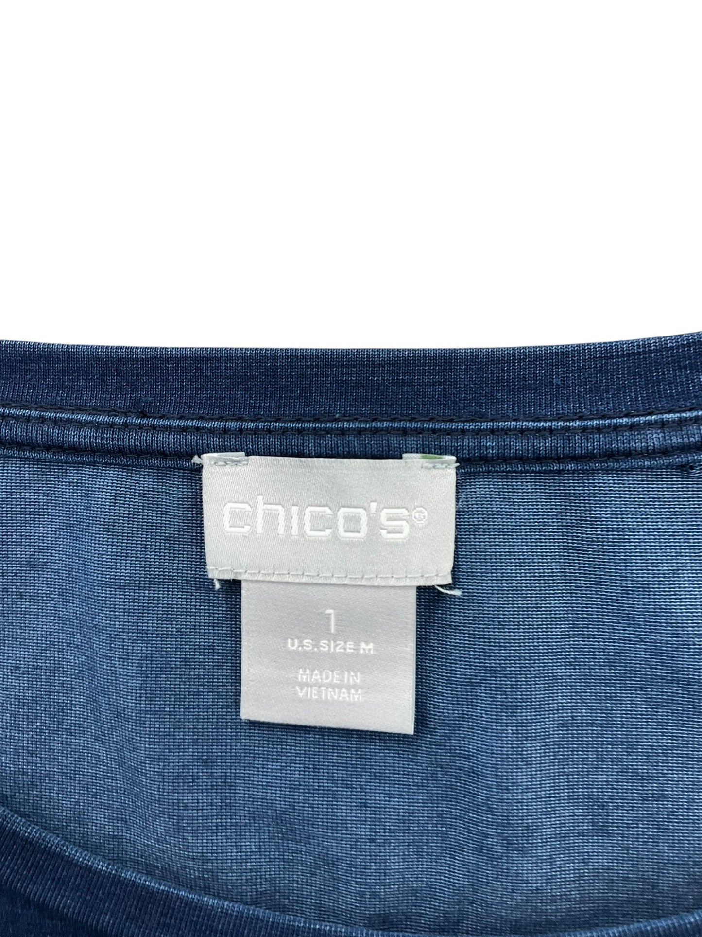 Top Long Sleeve By Chicos In Blue, Size: M