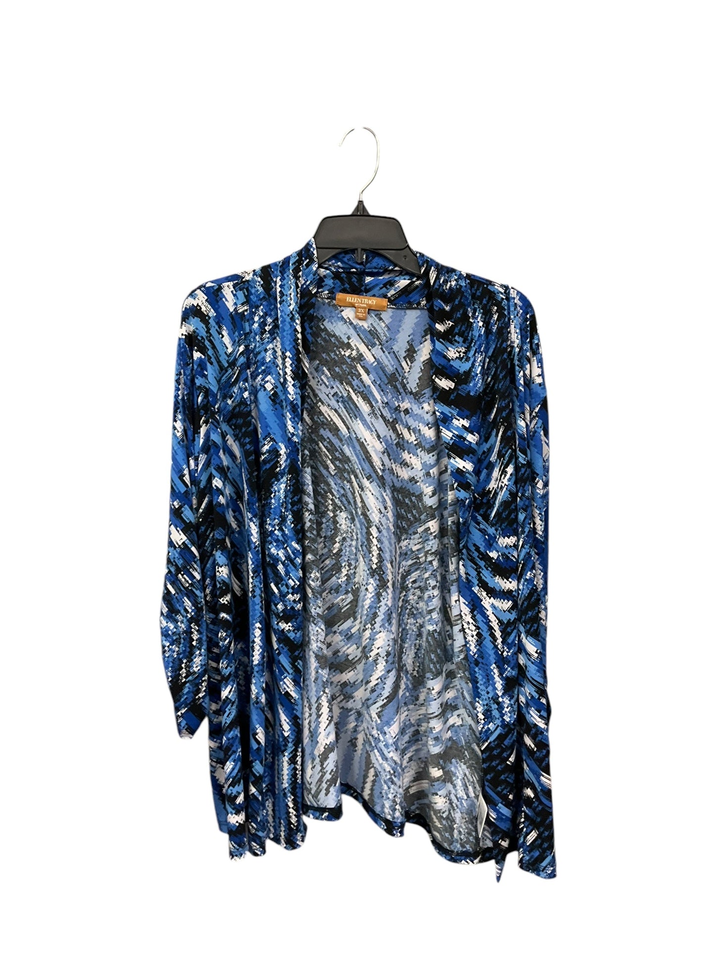 Cardigan By Ellen Tracy In Blue, Size: 3x