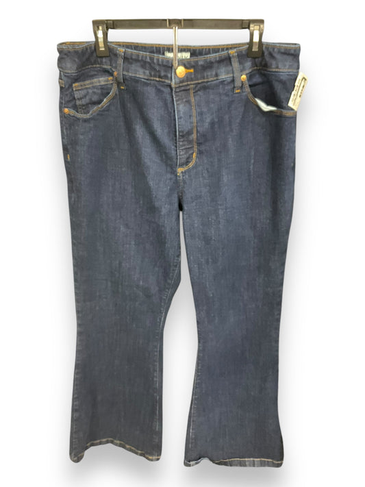 Jeans Flared By Ava & Viv In Blue Denim, Size: 18