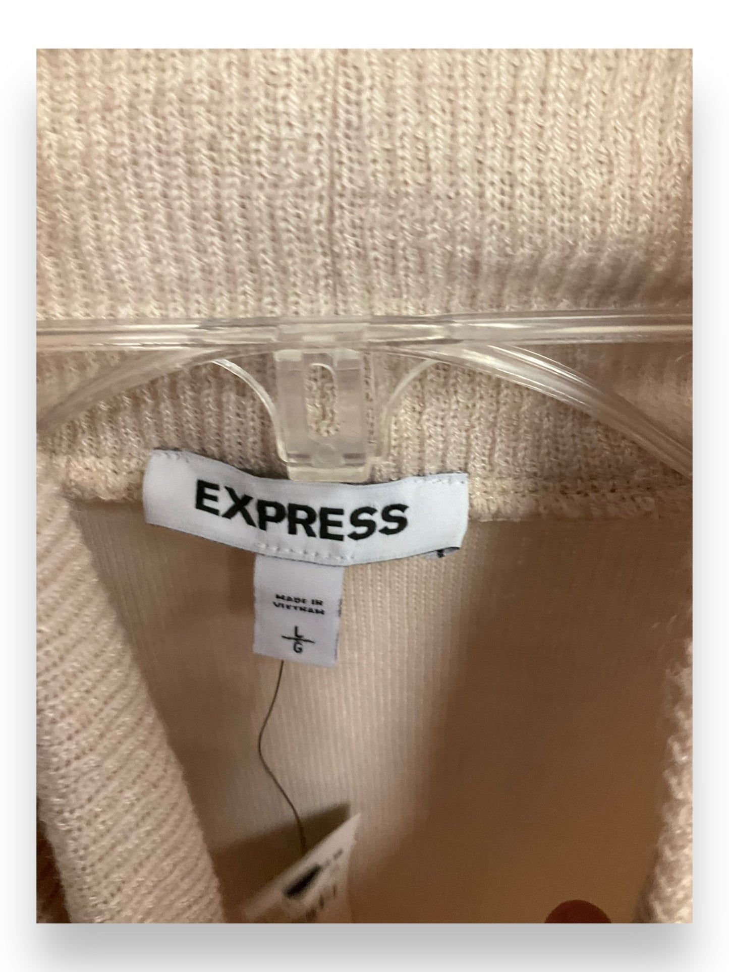 Sweater By Express In Beige, Size: L