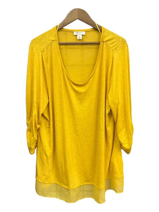 Top Long Sleeve By Style And Company  Size: 3x