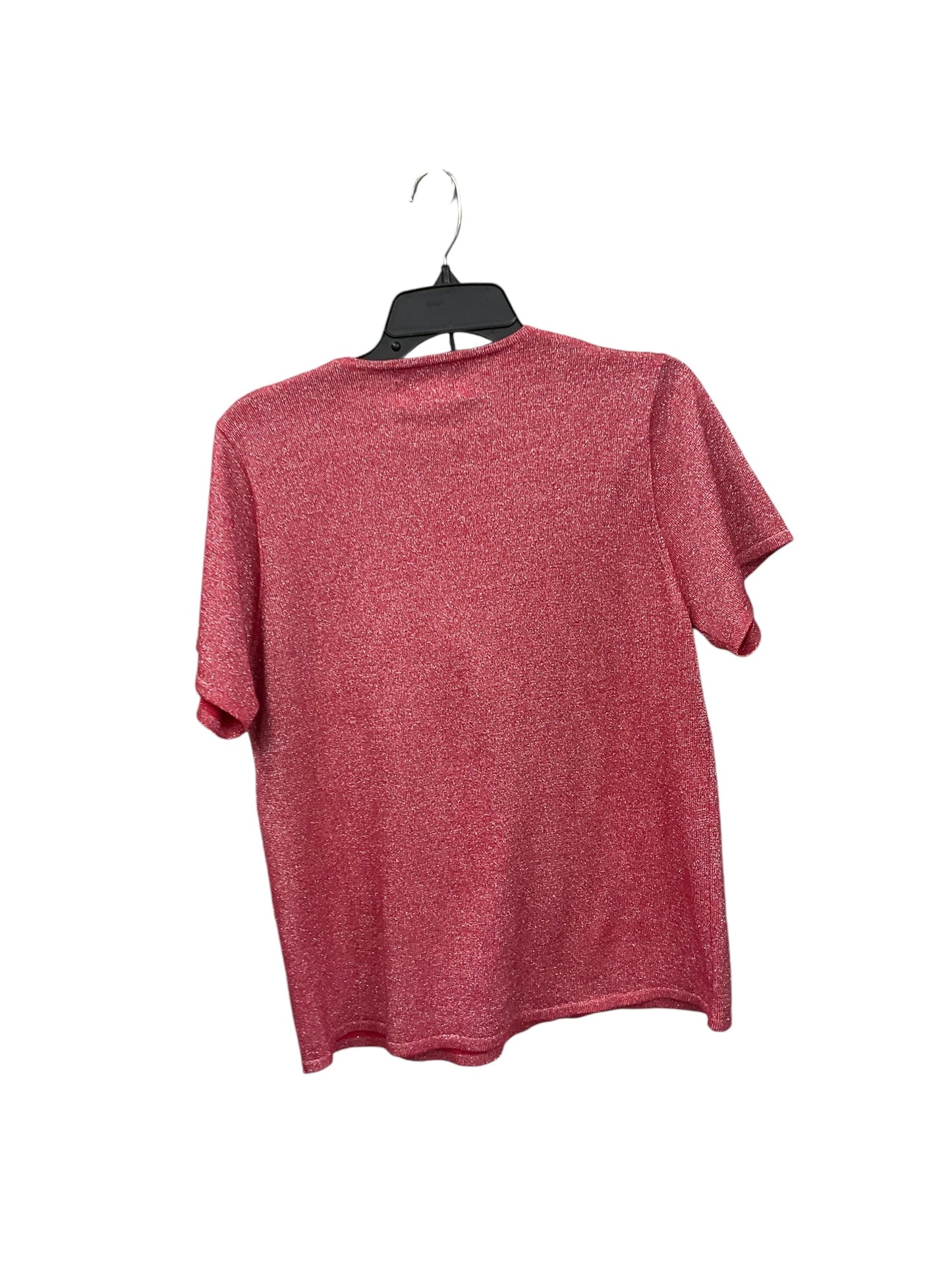 Top Short Sleeve By Susan Graver In Red, Size: L