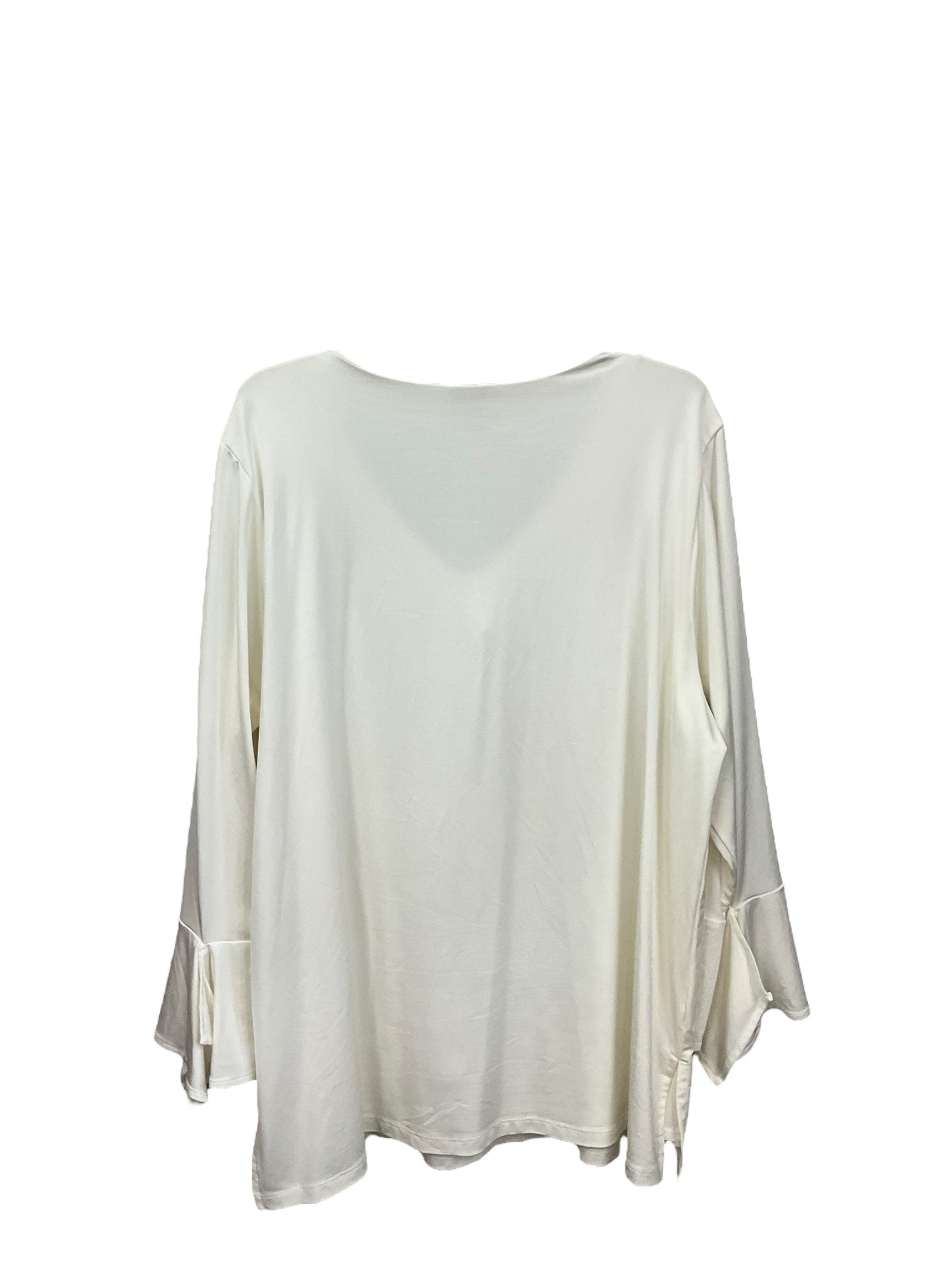 Blouse Long Sleeve By Chicos In Ivory, Size: 4x