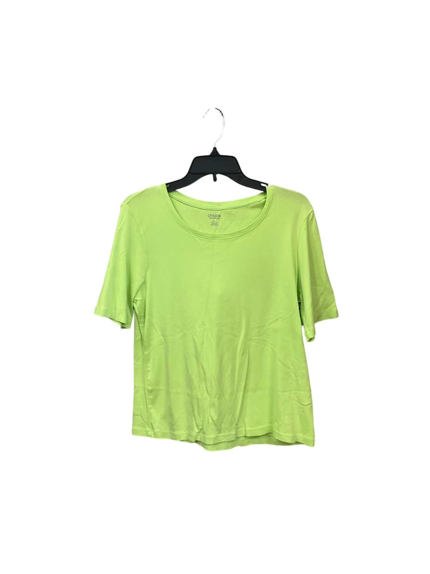 Top Short Sleeve By Chicos In Green, Size: L