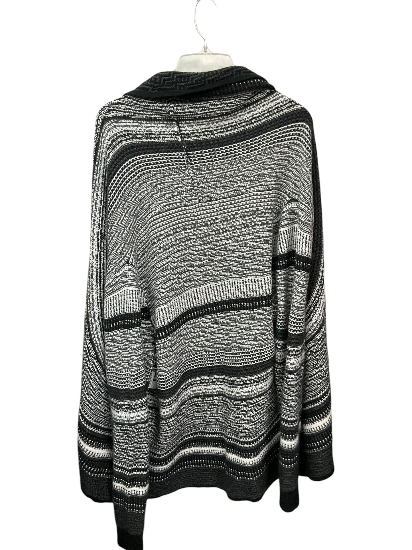 Sweater Cardigan By Charter Club In Black & White, Size: L