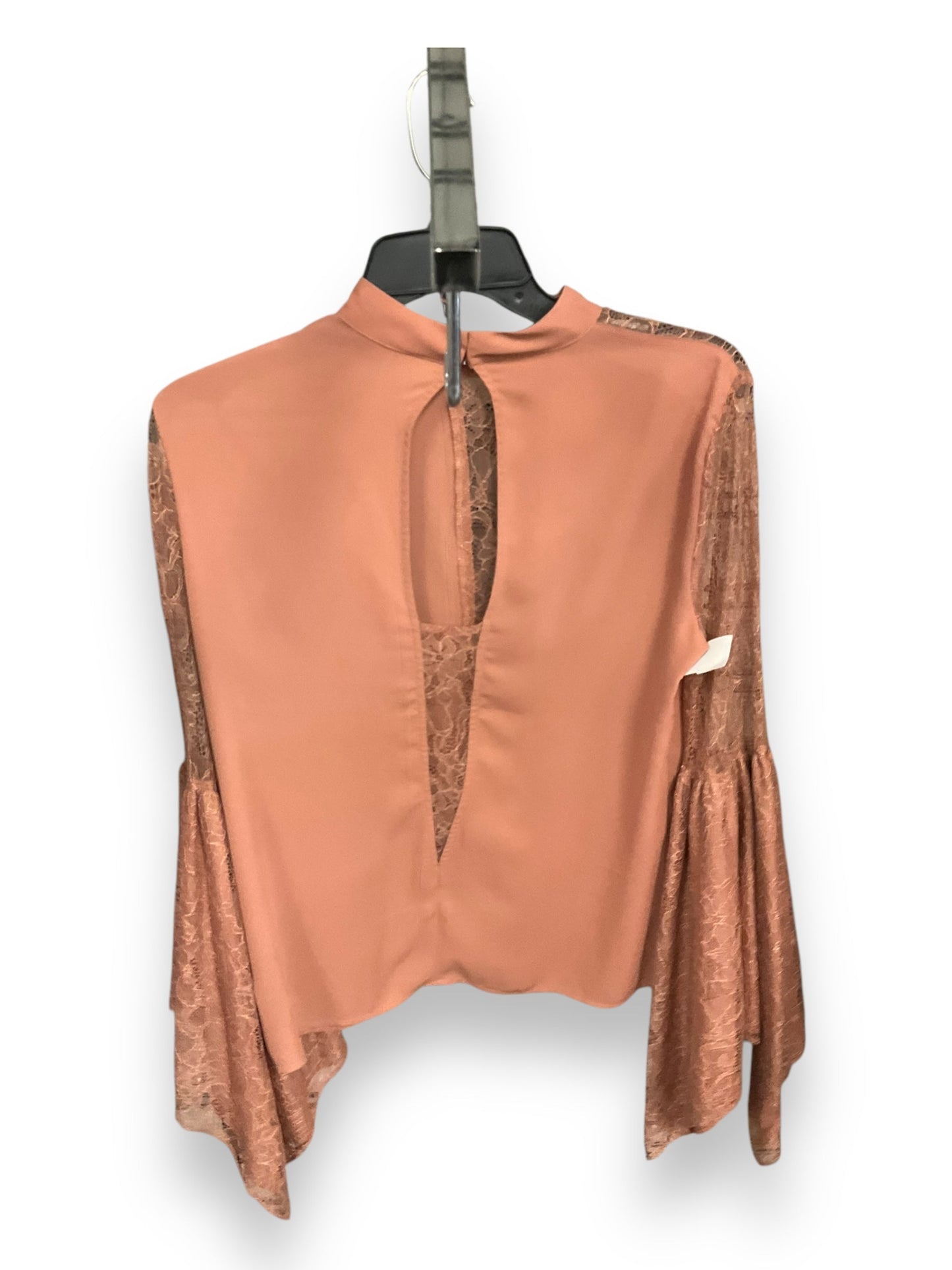 Blouse Long Sleeve By Express In Dusty Pink, Size: S