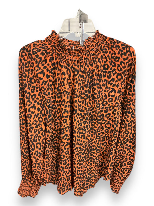 Top Long Sleeve By Loft In Animal Print, Size: Xl