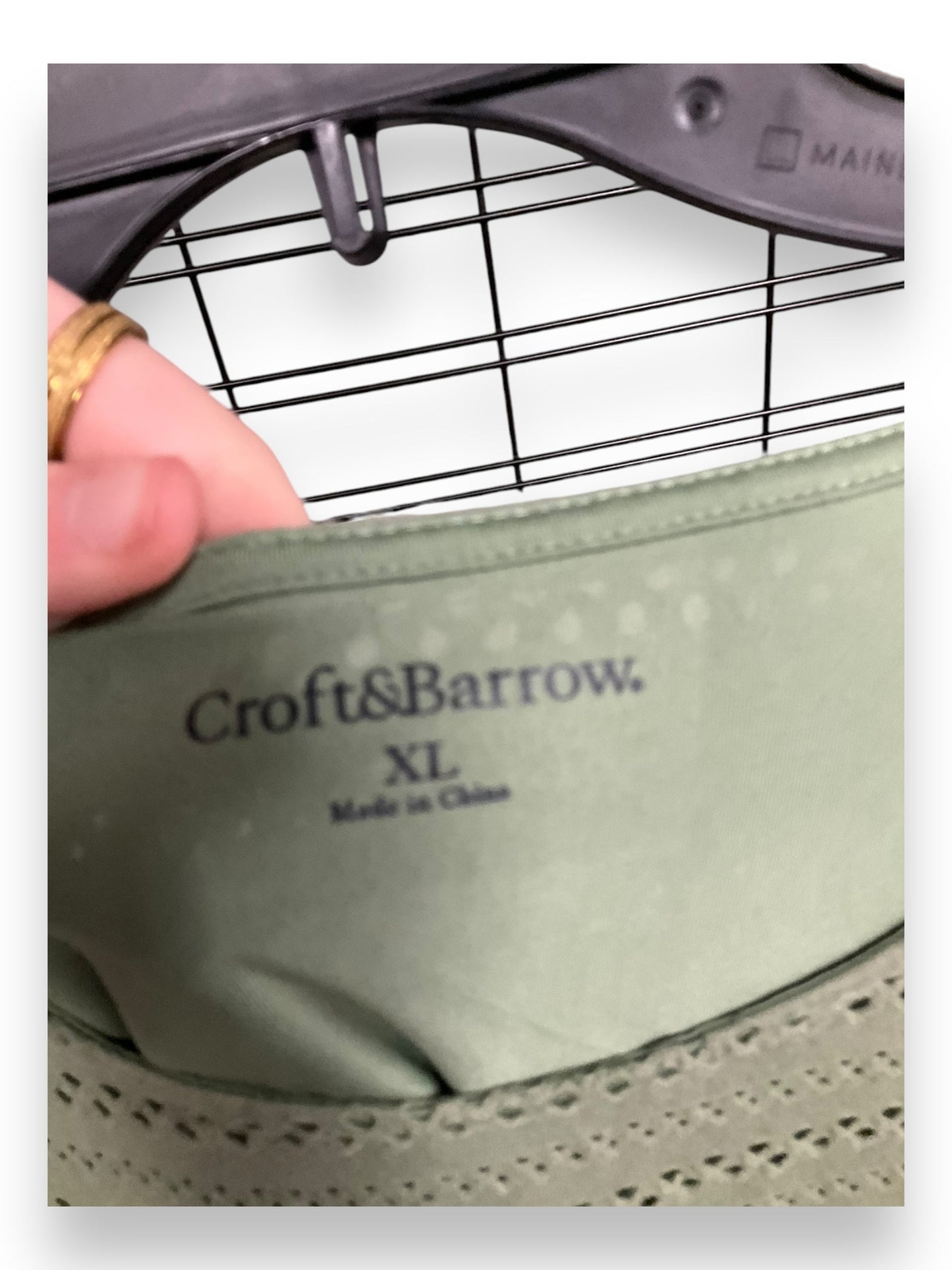 Top 3/4 Sleeve By Croft And Barrow In Green, Size: Xl