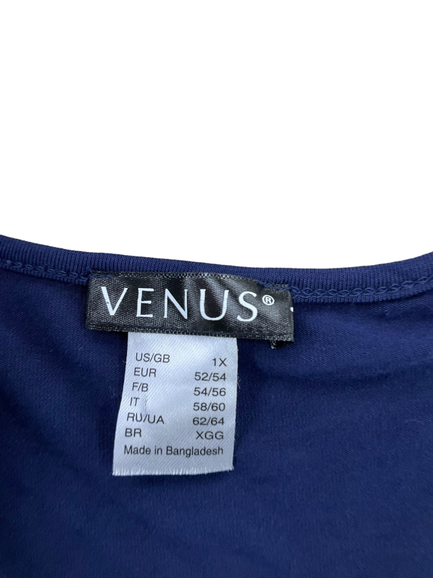 Blue Athletic Top Long Sleeve Crewneck Venus, Size 1x