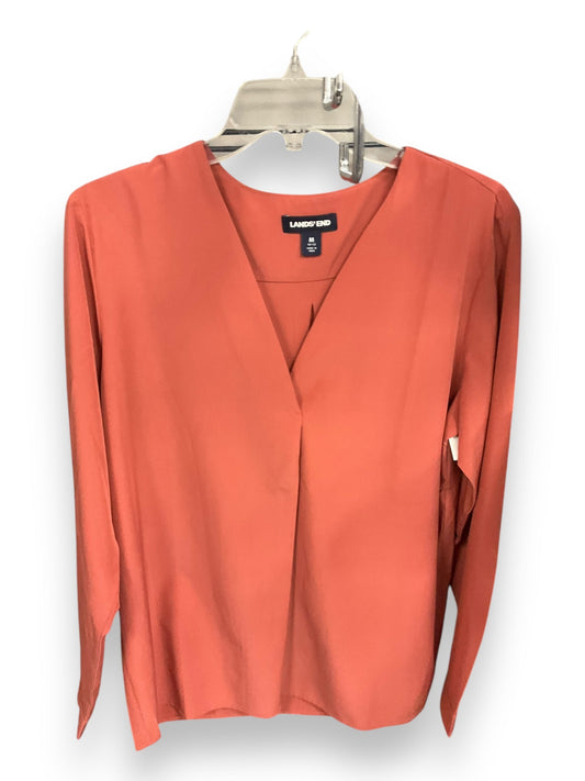 Top Long Sleeve By Lands End In Coral, Size: M