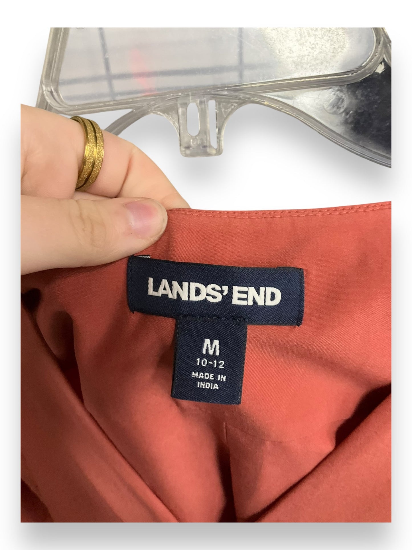 Top Long Sleeve By Lands End In Coral, Size: M