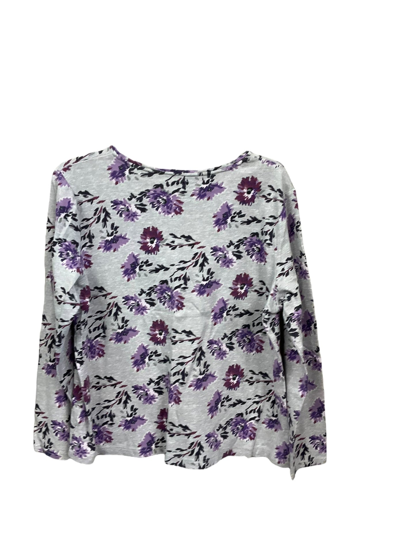 Top Long Sleeve By Croft And Barrow In Floral Print, Size: Xxl