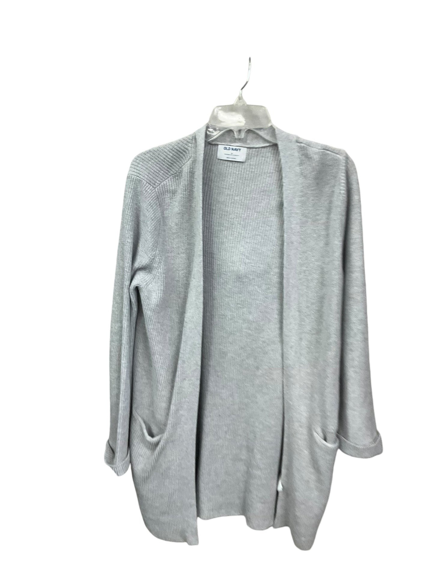 Sweater Cardigan By Old Navy In Grey, Size: M