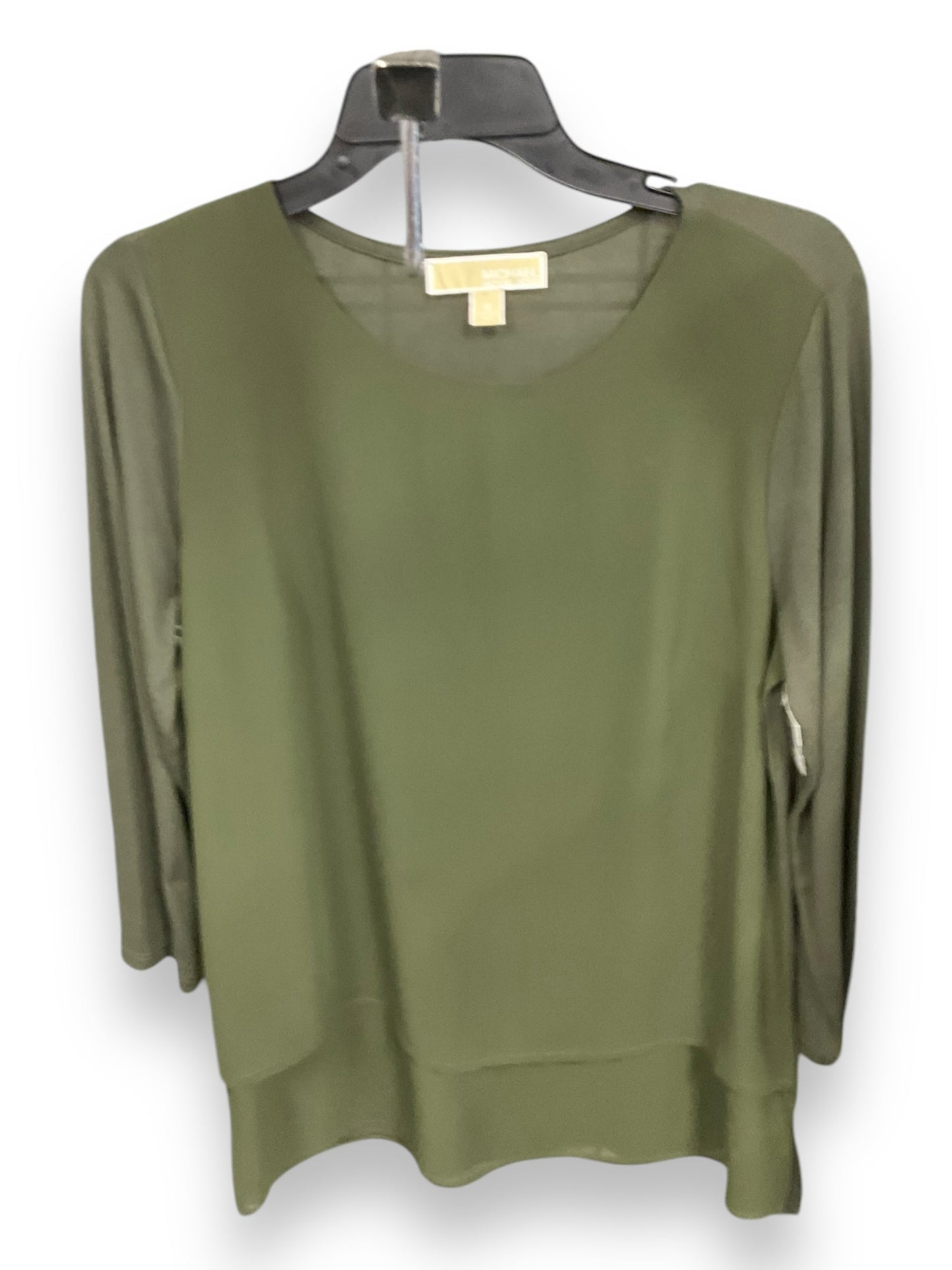 Top Long Sleeve By Michael By Michael Kors In Green, Size: M