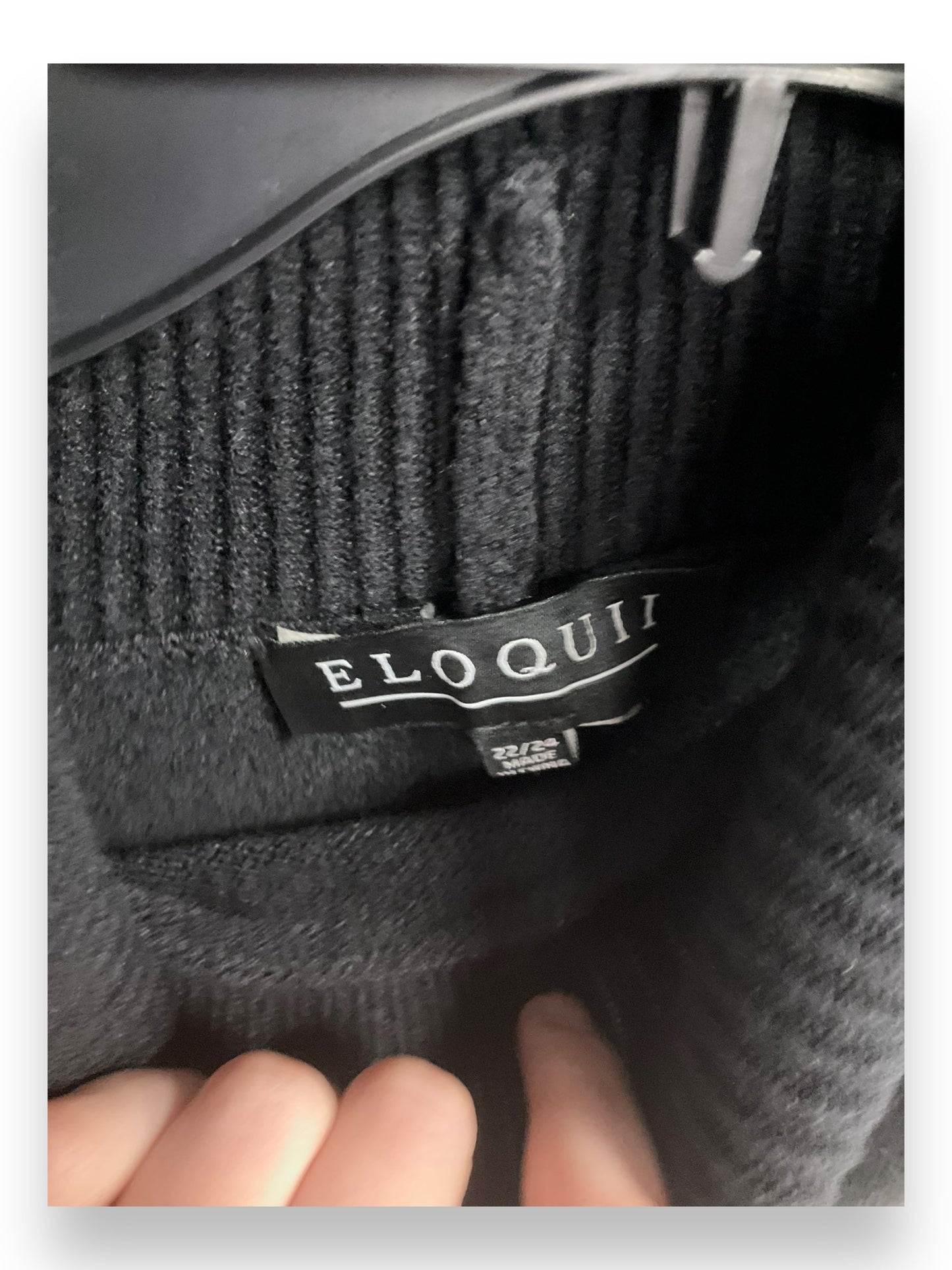 Sweater By Eloquii In Black, Size: 2x