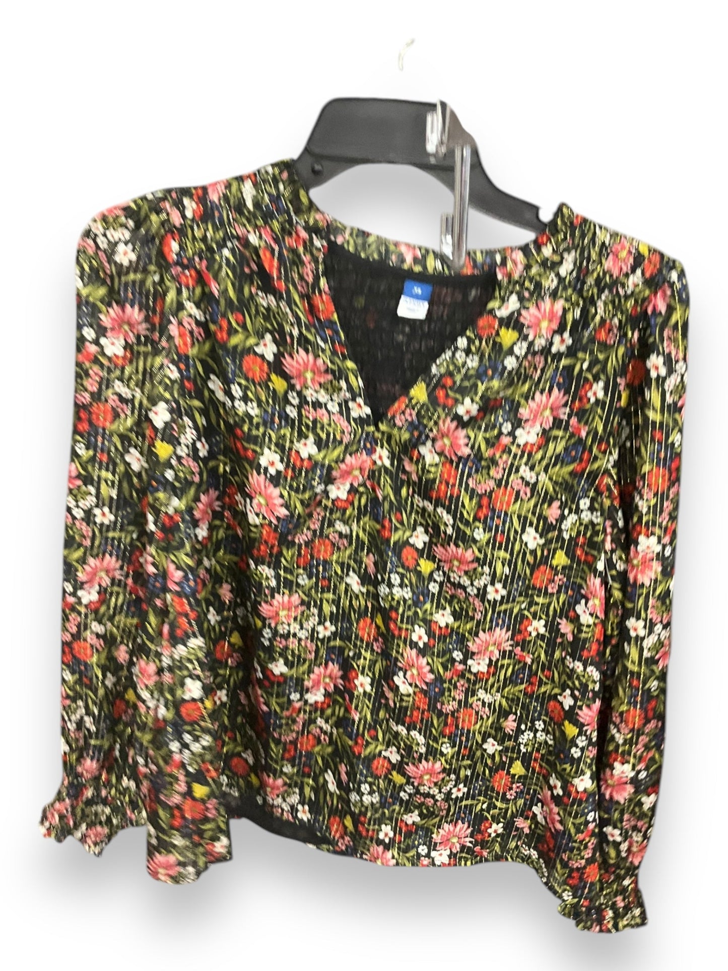 Top Long Sleeve By Old Navy In Floral Print, Size: Xs