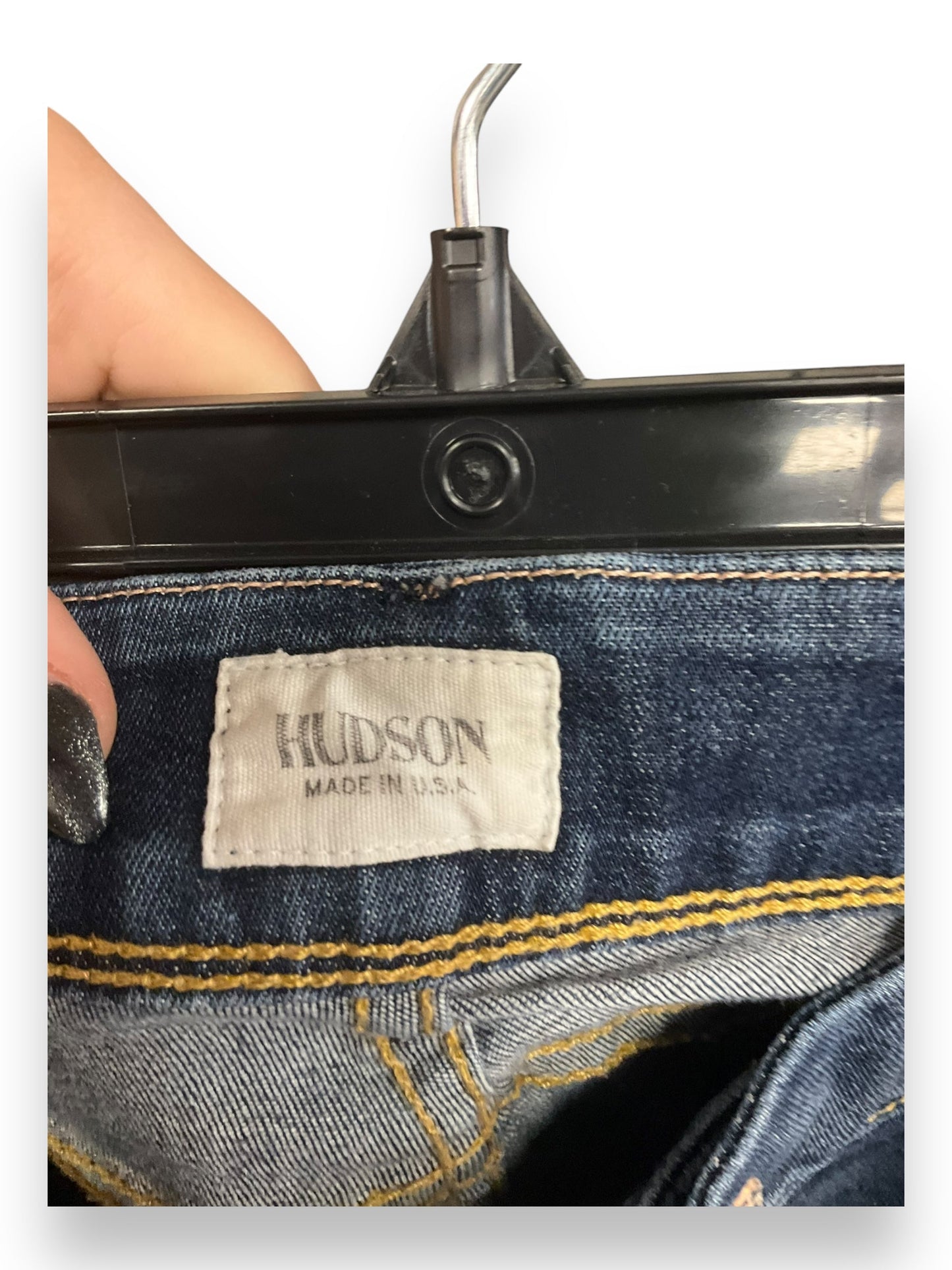 Jeans Boot Cut By Hudson In Blue Denim, Size: 6